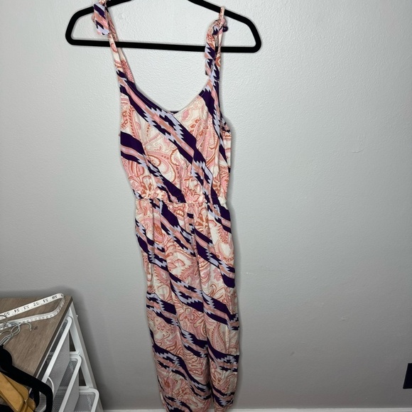 Wrangler Retro® Pink Multicolor Tie Strap Women’s Jumpsuit - Picture 4 of 13